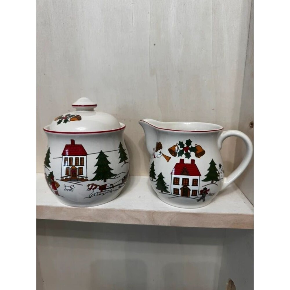 The Joy of Christmas Jamestown China Sugar & Creamer